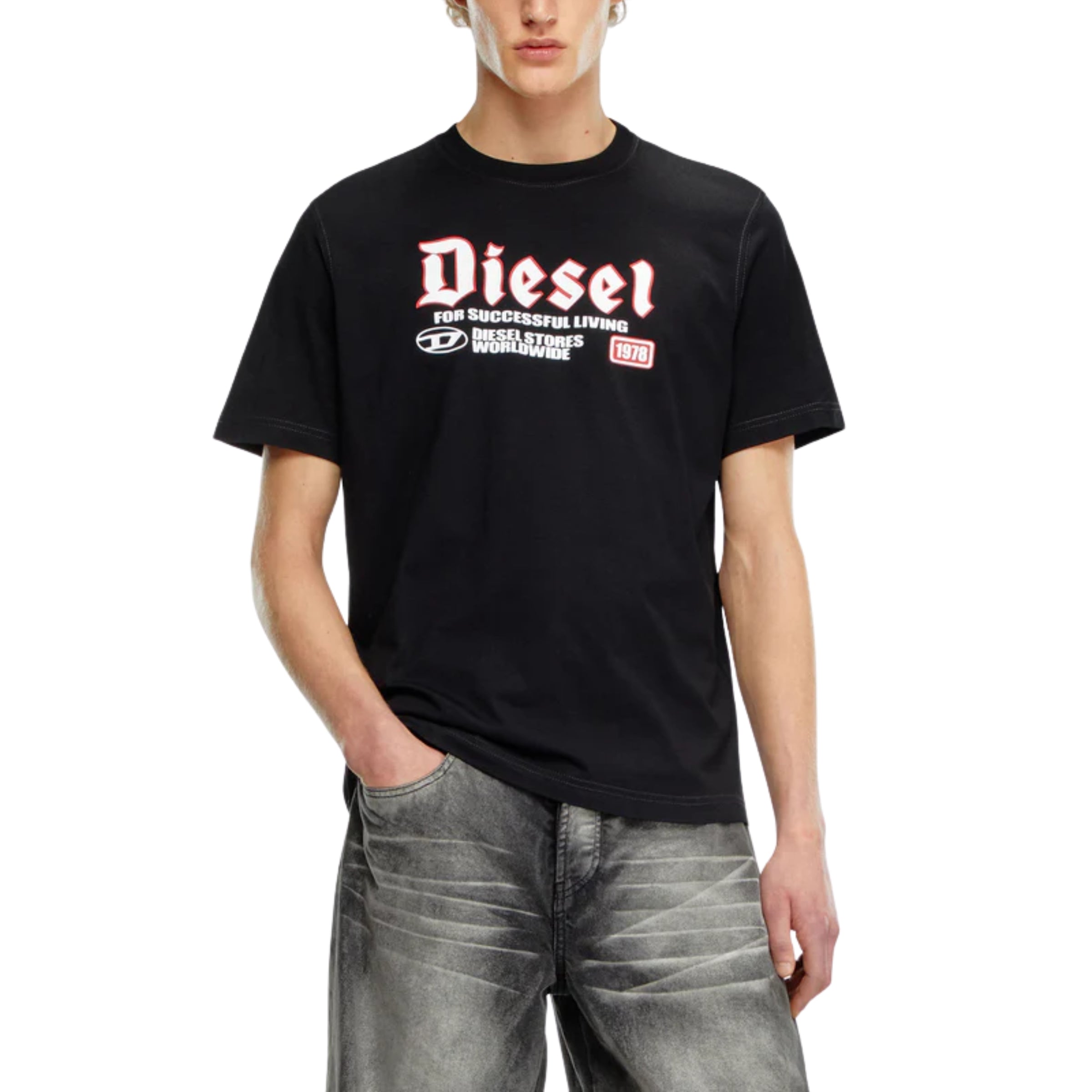 Diesel T-Shirt T-Adjust K1 Logo Black